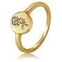 YeGienor Handmade Flower Signet Ring -18K Gold Over 925 Sterling Silver-Minimalistic Statement Ring with Botanical Engraved- Delicate Jewelry Gift for Women/Girls YeGienor Handmade Flower Signet Ring -18K Gold Over 925 Sterling Silver-Minimalistic Statement Ring with Botanical Engraved- Delicate Jewelry Gift for Women/Girls