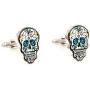 MRCUFF Skull Day of The Dead Dia de Los Muertos Pair Cufflinks in a Presentation Gift Box & Polishing Cloth