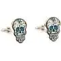 MRCUFF Skull Day of The Dead Dia de Los Muertos Pair Cufflinks in a Presentation Gift Box & Polishing Cloth