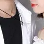 SWAGITLOUD 925 Sterling Silver Mutual Attraction Braided Couple Distance Necklaces He and She Love Heart Pendants with Magnet 2 PCS Gift Jewelry Set for Women Men