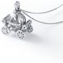 925 Sterling Silver Pumpkin Carriage Pendant Necklace,Bracelet