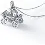 925 Sterling Silver Pumpkin Carriage Pendant Necklace,Bracelet