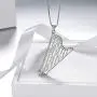 Music Note Heart of Treble and Bass Clef Necklace Women 925 Sterling Silver Infinity Love Musician Pendant Fans Music Symbol Jewelry