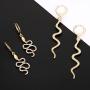 Gold Snake Earrings Stud for Women Personalized Animal Snake Hoop Earrings Punk Cobra Serpent Statement Drop Dangle Earrings Jewelry Set