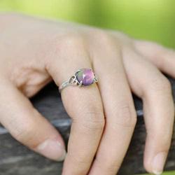 MOJO JEWELRY Handmade Unique Antique 925 Sterling Silver Adjustable Mood Ring