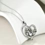 YFN I Love You Horse Pendant Necklace Jewelry Sterling Silver Girls with Horse Gift for Women Girls