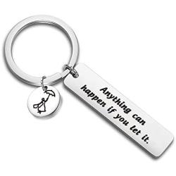 AKTAP Anything Can Happen If You Let It Mary Poppins Inspired Keychain Mary Poppins Pendant Jewelry Inspirational Gifts