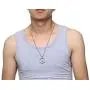 HUANIAN Stainless Steel Classic Peace Sign Love Hippie Pendant Necklace, 24 inch Chain
