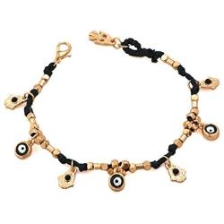 JewelryHouse Red Evil Eye Turkish Protection Macrame Jewelry Hamsa Hand Bracelet