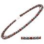 Elegant Womens Hematite Magnetic Therapy Necklace with Healing Stones Pain Relief for Neck Arthritis Migraine Headaches Shoulders and Back (Regular, Red Agate)