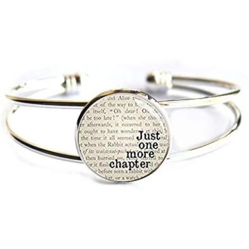 Just One More Chapter - Reader - Bookish - Word Bracelet - Reader Jewelry - Book Lover Gift – Librarian.D0117