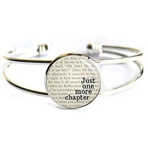 Just One More Chapter - Reader - Bookish - Word Bracelet - Reader Jewelry - Book Lover Gift – Librarian.D0117 Just One More Chapter - Reader - Bookish - Word Bracelet - Reader Jewelry - Book Lover Gift – Librarian.D0117
