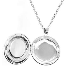 Womens Custom Locket Closure Pendant Necklace Sunflower Included Free Silver Chain, Best Gift Set