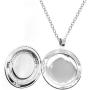 Womens Custom Locket Closure Pendant Necklace Sunflower Included Free Silver Chain, Best Gift Set