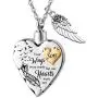 Cremation Ashes Urn Pendant Necklace Memorial Keepsake Jewelry Angel Wing Ashes Necklaces with Fill Kit Cremation Ashes Urn Pendant Necklace Memorial Keepsake Jewelry Angel Wing Ashes Necklaces with Fill Kit