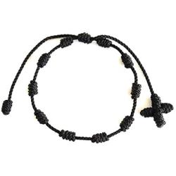 Lucky Charms USA Rosary Bracelet, Pulsera Decenario, Cross Bracelet Knotted with Woven Cross
