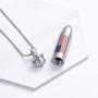 zeqingjw Stainless Steel Bullet Pendant Urn Ashes Necklace Cremation Jewelry Keepsake Memorial Pendant