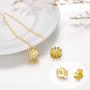 925 Sterling Silver Gold Plated Sunflower Daisy Threader Earrings Stud Drop Dangle You are My Sunshine Jewelry Gifts for Women Mom