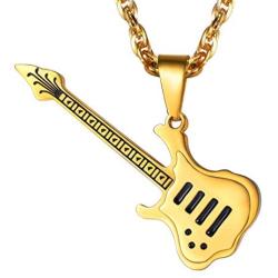 PROSTEEL Guitar Necklace in Stainless Steel, Guitar Player Gift, Guitar Jewelry, Gifts for Musicians, Guitar Charm, Music Lover Gift, Music Necklace