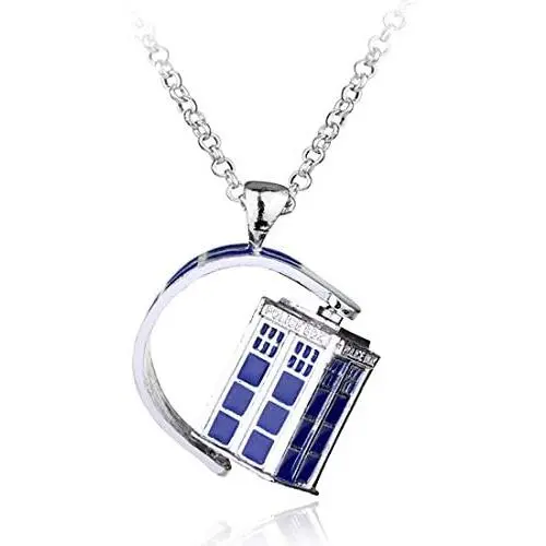 BAUNA Doctor Who Inspired Gift 3D Tardis Charms Pendant Necklace Police Box Charm Jewelry Tardis Gift BAUNA Doctor Who Inspired Gift 3D Tardis Charms Pendant Necklace Police Box Charm Jewelry Tardis Gift