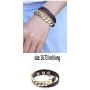 DDWW 2 Pcs Women Multi-Layer Leather Wrap Bracelet Handmade Wristband Braided Rope Cuff Bangle