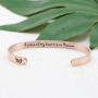 Joycuff Bracelets for Girls Inspirational Stainless Steel Cuff Bagnle Jewelry Rose Gold Christmas Birthday Gift for Her