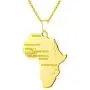 TTVOVO 18K Gold/Black Gun/Platinum/925 Sterling Silver Plated Megan Star of David/African Map Pendant Necklaces for Women/Men Hip Hop Jewelry