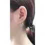 Tiny Moon Dangle Hoop Earrings for Women Girls Teens S925 Sterling Silver Charms Hoops Crescent Half Moon Horn Drop Tiny Cuff Cartilage Helix Minimalist Polished Earrings Fashion Jewelry