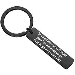 SEIRAA Inspirational Gift Keychain Sometimes You Forget You’re Awesome so This is Your Reminder Encouragement Graduation Gift for Son Daughter