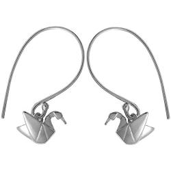 Boma Jewelry Sterling Silver Origami Crane Earrings