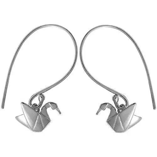 Boma Jewelry Sterling Silver Origami Crane Earrings Boma Jewelry Sterling Silver Origami Crane Earrings