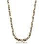 Jstyle Stainless Steel Male Chain Necklace Byzantine Bracelet for Men Jewelry Sets 8.5 Inch Bracelet