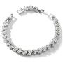 T400 White Link Tennis Bracelet Pendant Necklace Jewelry Set with AAA Cubic Zirconia Wedding Gift for Brides Bridesmaid Women