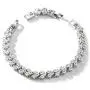 T400 White Link Tennis Bracelet Pendant Necklace Jewelry Set with AAA Cubic Zirconia Wedding Gift for Brides Bridesmaid Women