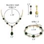 EleQueen Womens Wedding Bridal Bridesmaids Jewelry Sets Cubic Zirconia Teardrop Necklace Tennis Bracelet Dangle Earrings Jewellery Set
