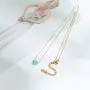 IUNIQUEEN Natural Stone Bead Necklace 18 K Gold Filled Stainless Steel Chain Choker Necklaces for Women … …