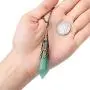 Top Plaza 12 Facet Natural Healing Crystal Stone Necklace Antique Bronze Gemstone Point Pendulum Necklaces Reiki Quartz Jewelry for Women