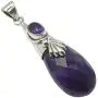 SilverStarJewel Sterling Silver Authentic Amethyst February Birthstone Pendant 4.6 cm SilverStarJewel Sterling Silver Authentic Amethyst February Birthstone Pendant 4.6 cm