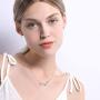 Cubic Zirconia 925 Sterling Silver Infinity Necklace or Earrings Forever Love Heart Jewelry Valentines Gift (Necklace)