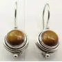 SilverStarJewel 925 Solid Silver Yellow & Brown Tigers Eye Earrings 0.9'' Art Gift SilverStarJewel 925 Solid Silver Yellow & Brown Tigers Eye Earrings 0.9'' Art Gift