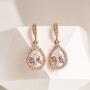 A+O Wedding Bridesmaids Gift Drop Dangle Earrings or Jewelry set in Silver, Yellow Gold, Rose Gold