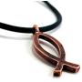 FORGIVEN JEWELRY Jesus Fish Large Ichthus Copper Necklace