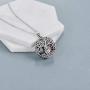 TOUPOP Cremation Jewelry s925 Sterling Silver Tree of Life Urn Necklace Keepsake Ashes Hair Memorial Locket with Volcano Circle Crystal w/Funnel Filler