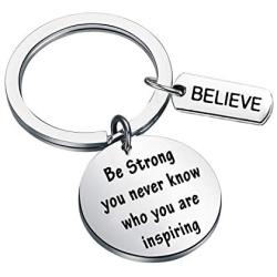 Gzrlyf Be Strong Keychain Be Strong You Never Know Who You are Inspiring Inspirational Gifts