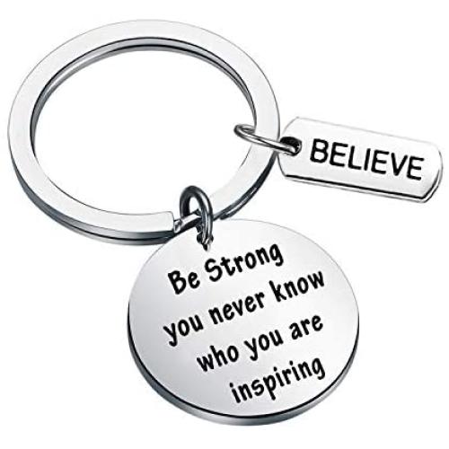 Gzrlyf Be Strong Keychain Be Strong You Never Know Who You are Inspiring Inspirational Gifts