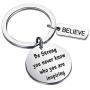 Gzrlyf Be Strong Keychain Be Strong You Never Know Who You are Inspiring Inspirational Gifts