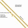 LIFETIME JEWELRY 4mm Rope Chain Necklace 24k Real Gold Plated for Women and Men