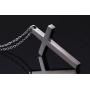 Reve Simple Stainless Steel Silver Tone Cross Pendant Necklace for Men Women, 20-24 Inches Chain