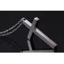Reve Simple Stainless Steel Silver Tone Cross Pendant Necklace for Men Women, 20-24 Inches Chain Reve Simple Stainless Steel Silver Tone Cross Pendant Necklace for Men Women, 20-24 Inches Chain