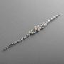 Mariell Genuine Freshwater Pearl and CZ Bridal Statement Bracelet - Silver Rhodium Plated